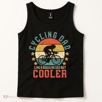 Cycling Dad Bike Rider & Cyclist Fathers Day Tank Top thumb 2