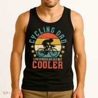 Cycling Dad Bike Rider & Cyclist Fathers Day Tank Top thumb 3