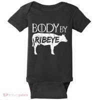 Carnivore Diet Body By Ribeye Baby Bodysuit thumb 0