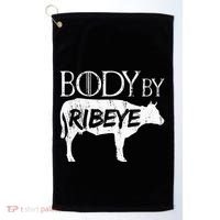 Carnivore Diet Body By Ribeye Golf Towel thumb 0