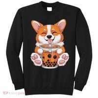 Corgi Dog Bubble Boba Tea Anime Cute Kawaii Corgi Dog Sweatshirt thumb 0
