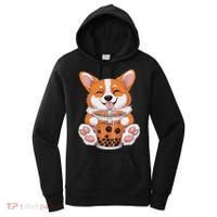 Corgi Dog Bubble Boba Tea Anime Cute Kawaii Corgi Dog Women's Hoodie thumb 0