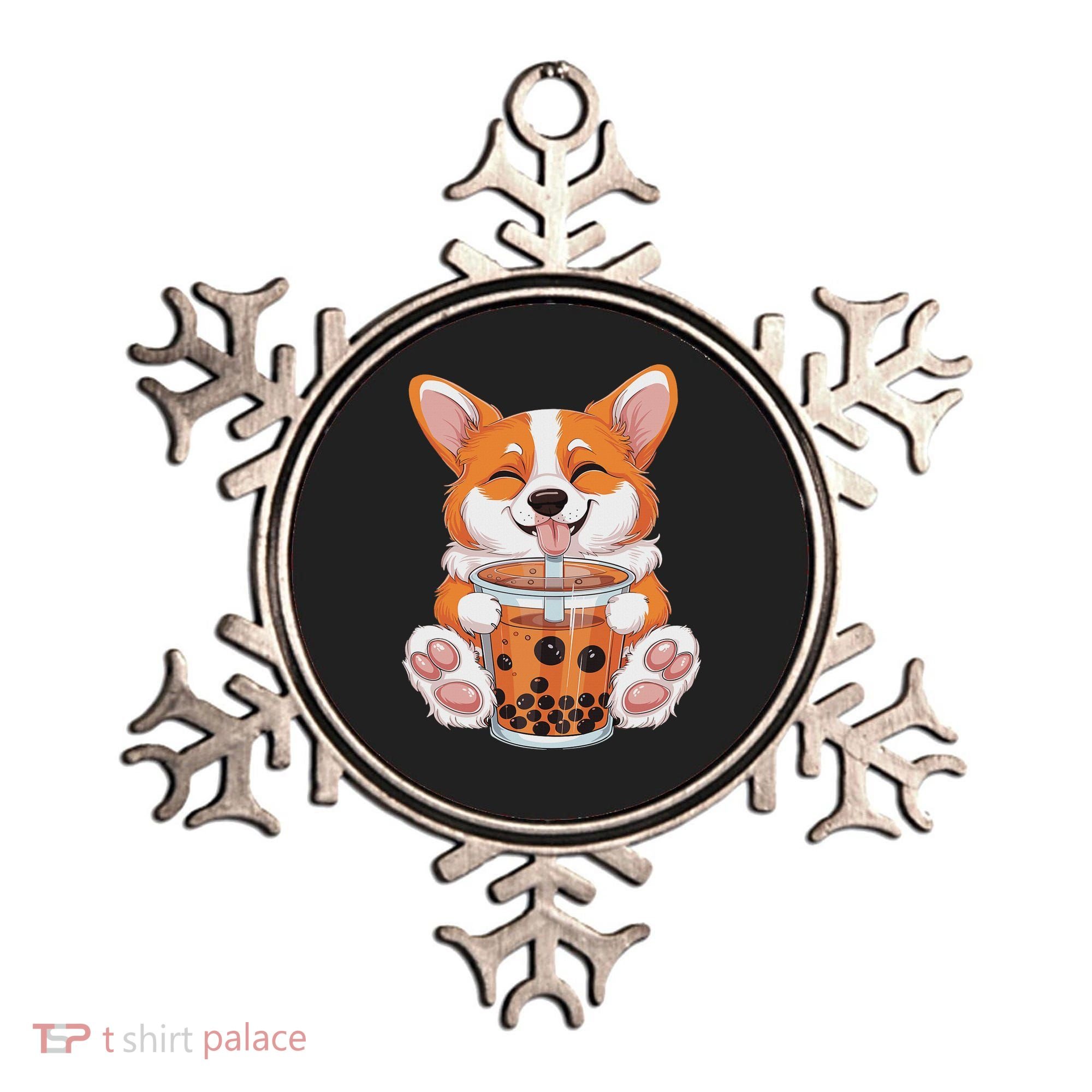 Corgi Dog Bubble Boba Tea Anime Cute Kawaii Corgi Dog Ornament