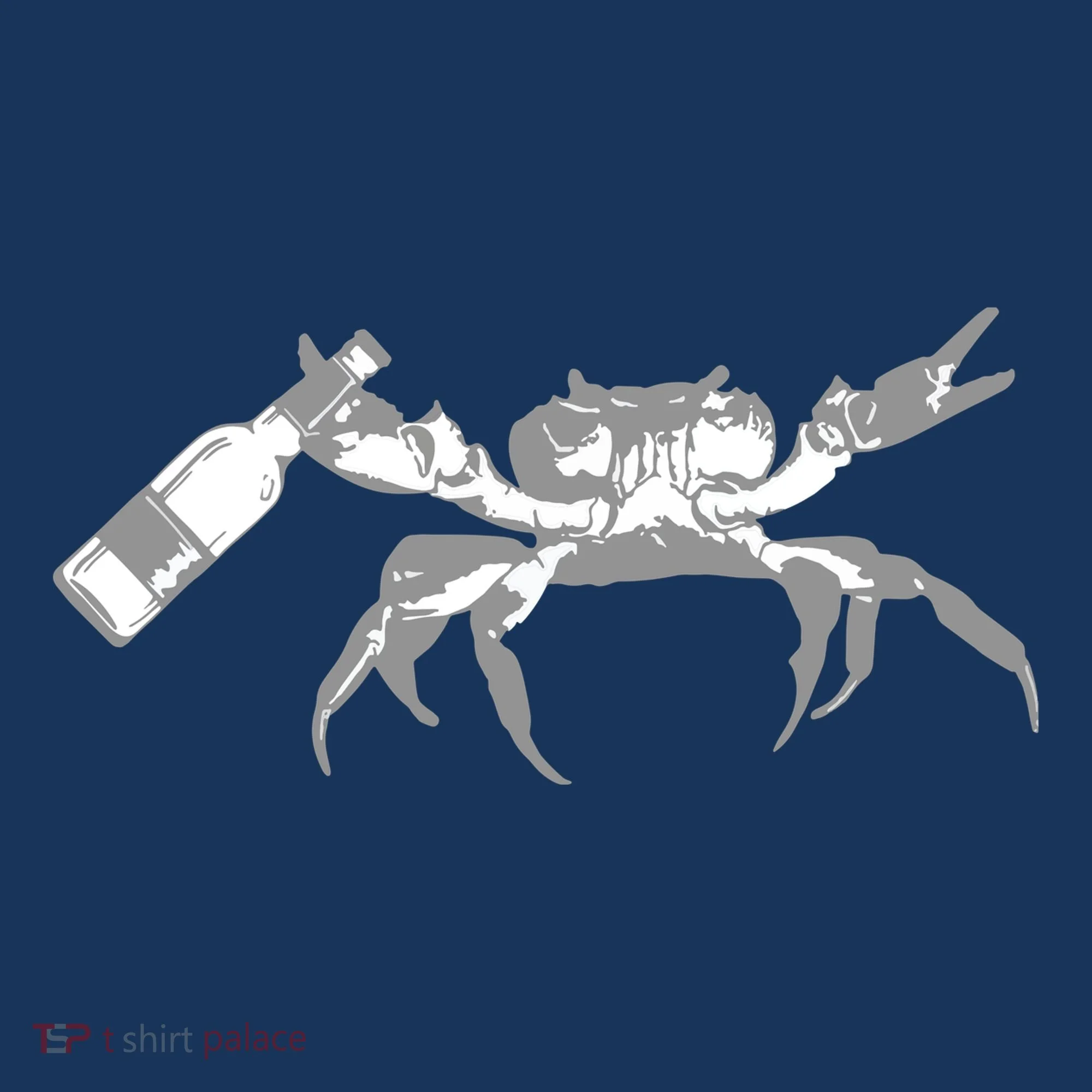 Crab Drinking Beer Doggie Tank