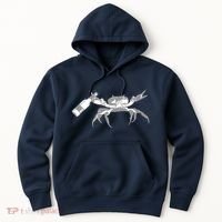Crab Drinking Beer Hoodie thumb 0