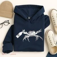 Crab Drinking Beer Hoodie thumb 4