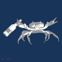 Crab Drinking Beer Long Sleeve Shirt thumb 2