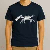 Crab Drinking Beer T-Shirt thumb 3
