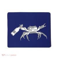 Crab Drinking Beer Mousepad thumb 0