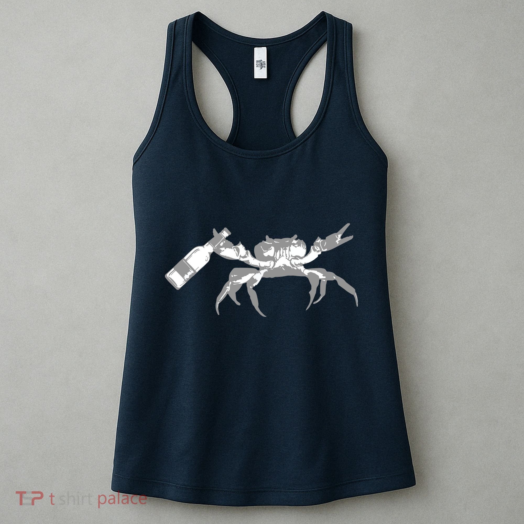 Crab Drinking Beer Women's Tank Top