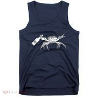 Crab Drinking Beer Tank Top thumb 0