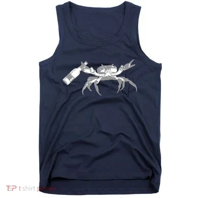 Crab Drinking Beer Tank Top