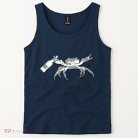 Crab Drinking Beer Tank Top thumb 2