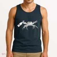 Crab Drinking Beer Tank Top thumb 3