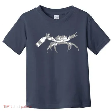 Crab Drinking Beer Toddler T-Shirt