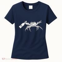Crab Drinking Beer Women's T-Shirt thumb 0