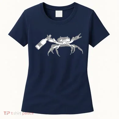 Crab Drinking Beer Women's T-Shirt