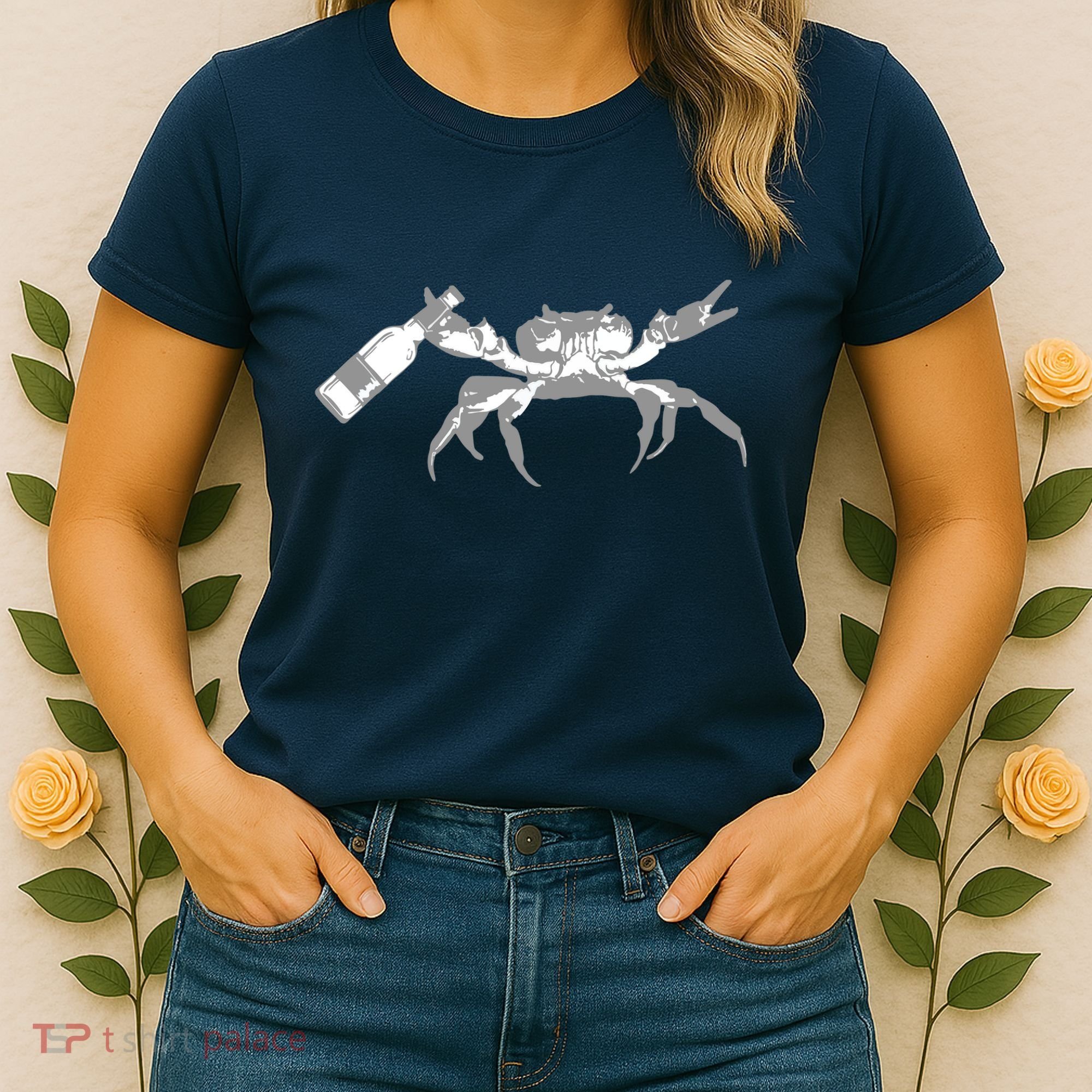 Crab Drinking Beer Women's T-Shirt