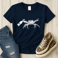 Crab Drinking Beer Women's T-Shirt thumb 3