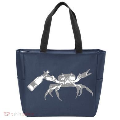 Crab Drinking Beer Tote Bag