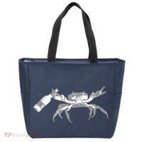 Crab Drinking Beer Tote Bag thumb 0