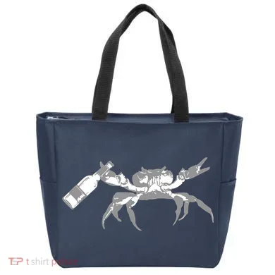 Crab Drinking Beer Tote Bag