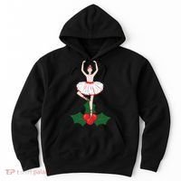 Cute Dance Christmas Ballerina Girls Ballet Dancer Hoodie thumb 0