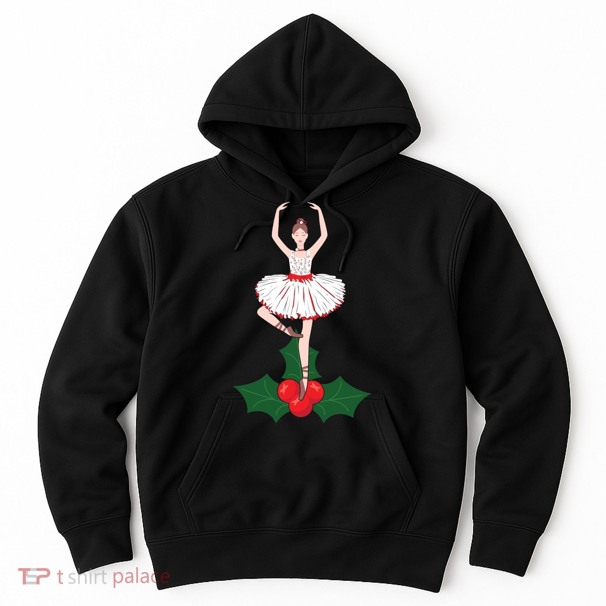 Cute Dance Christmas Ballerina Girls Ballet Dancer Hoodie
