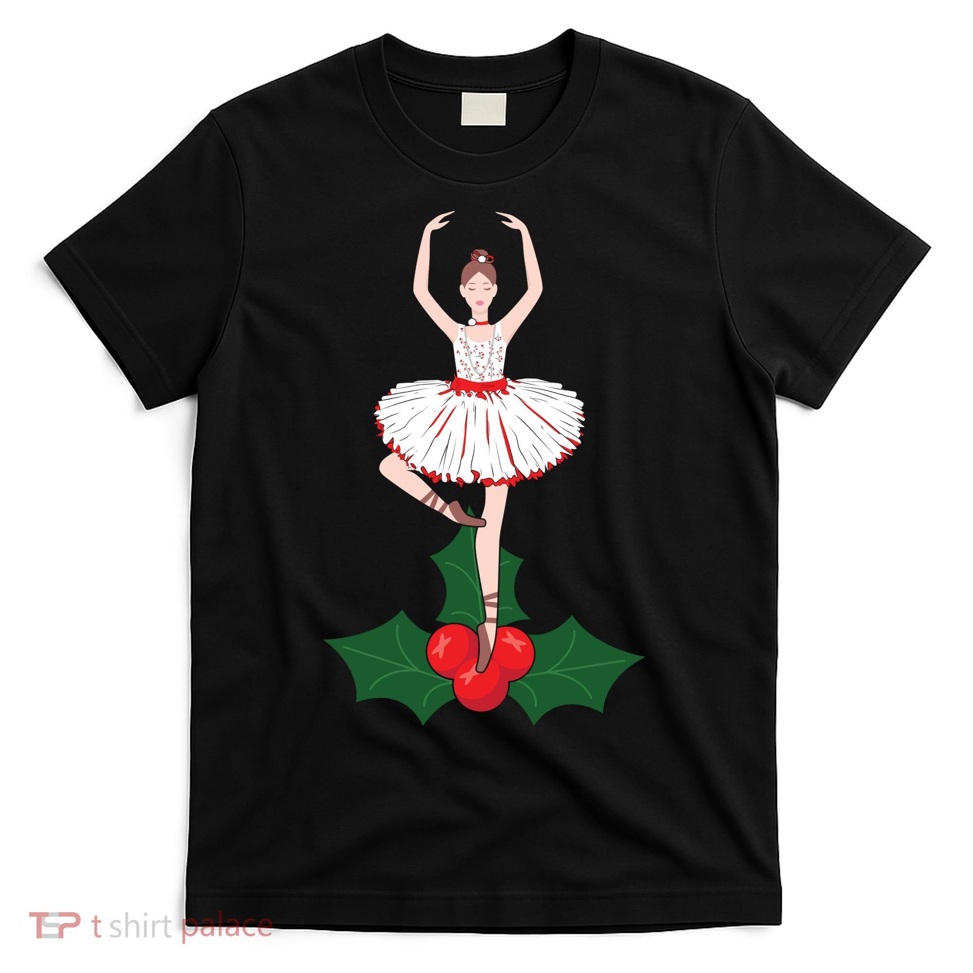 Cute Dance Christmas Ballerina Girls Ballet Dancer T-Shirt