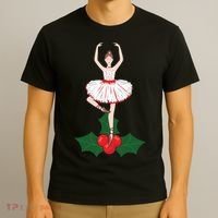 Cute Dance Christmas Ballerina Girls Ballet Dancer T-Shirt thumb 3