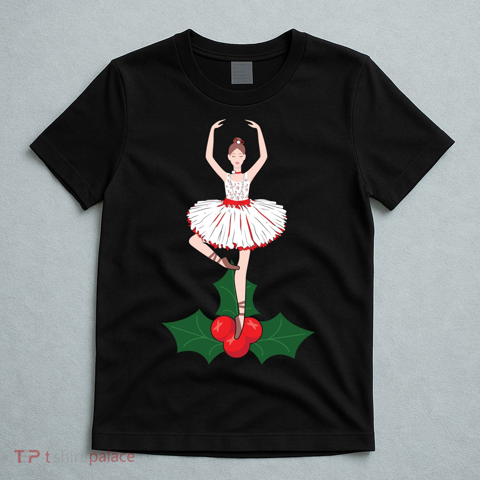 Cute Dance Christmas Ballerina Girls Ballet Dancer T-Shirt