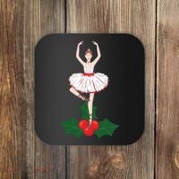 Cute Dance Christmas Ballerina Girls Ballet Dancer Coaster thumb 0