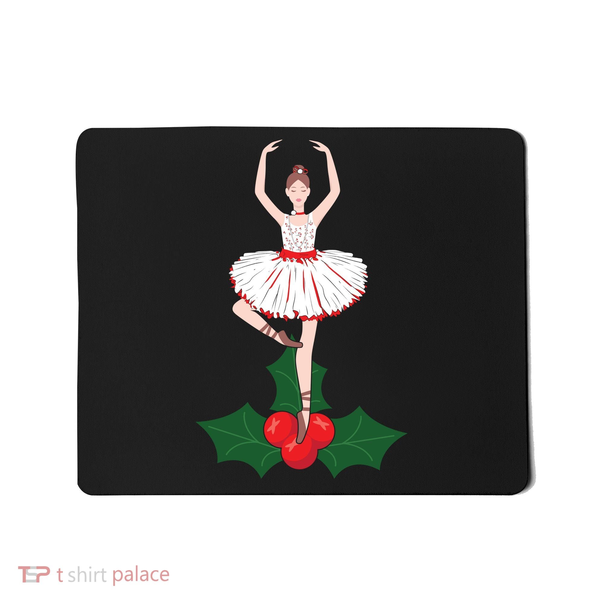 Cute Dance Christmas Ballerina Girls Ballet Dancer Mousepad