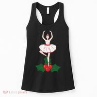 Cute Dance Christmas Ballerina Girls Ballet Dancer Women's Tank Top thumb 0