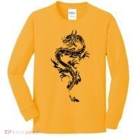 Chinese Dragon Chinese And Dragon Lover Kids Long Sleeve Shirt thumb 0