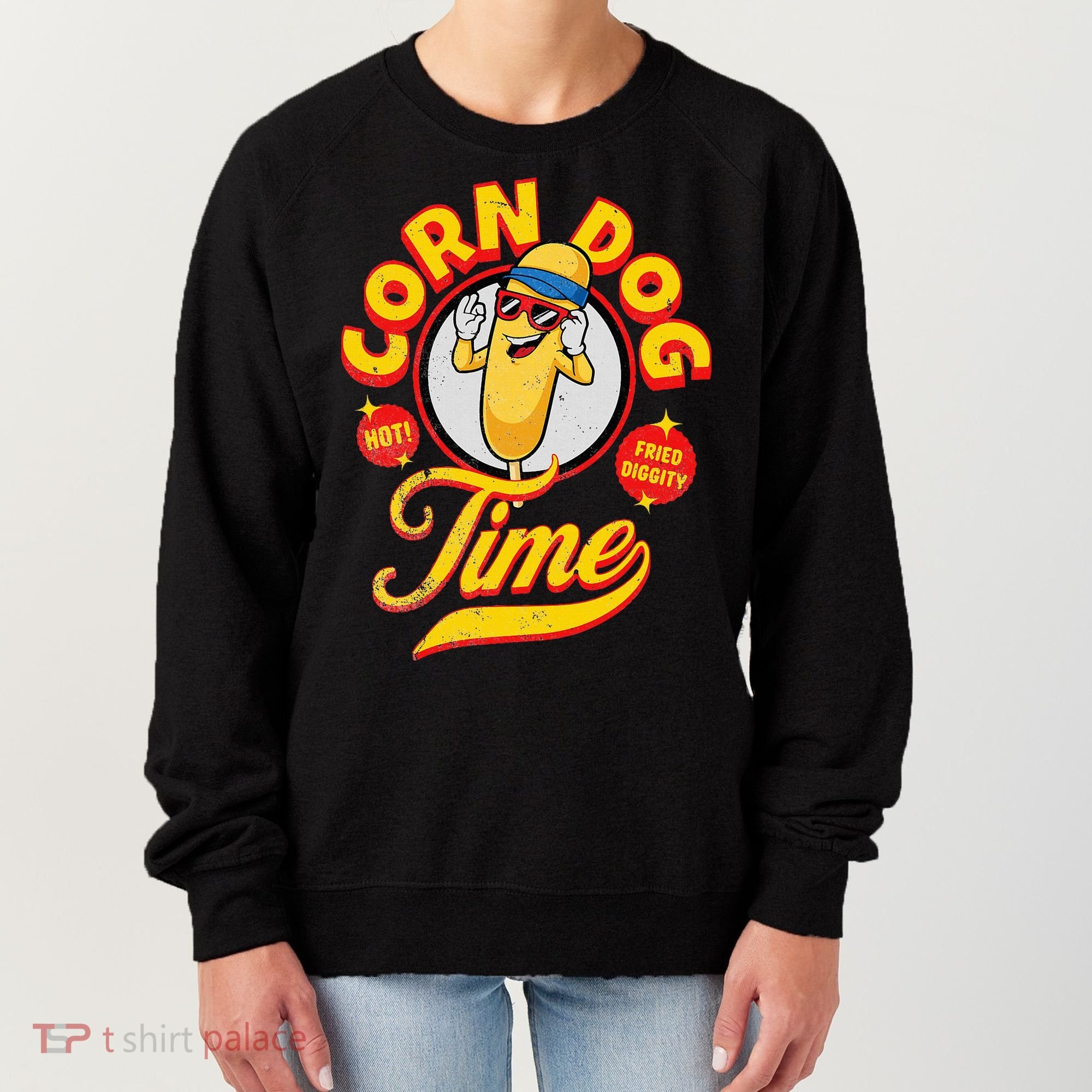 Corn Dog Carnival Food Fried Corndog Lover Women's Sweatshirt