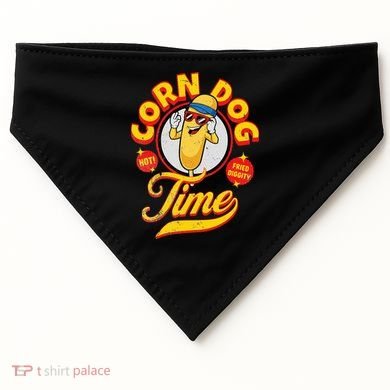 Corn Dog Carnival Food Fried Corndog Lover USA-Made Doggie Bandana
