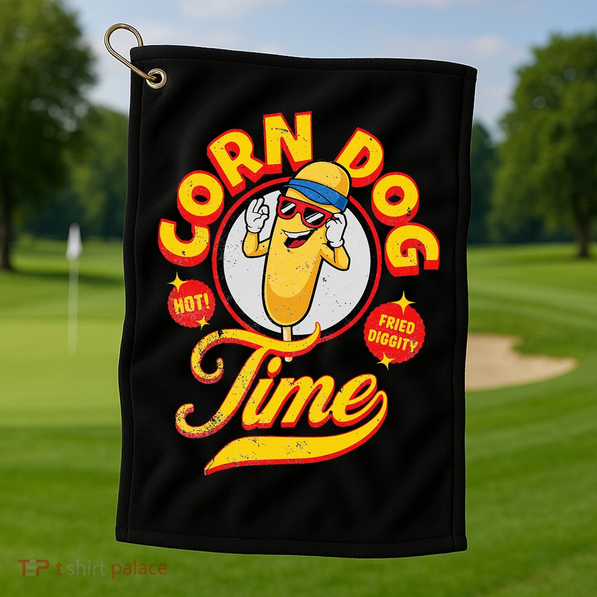 Corn Dog Carnival Food Fried Corndog Lover Golf Towel