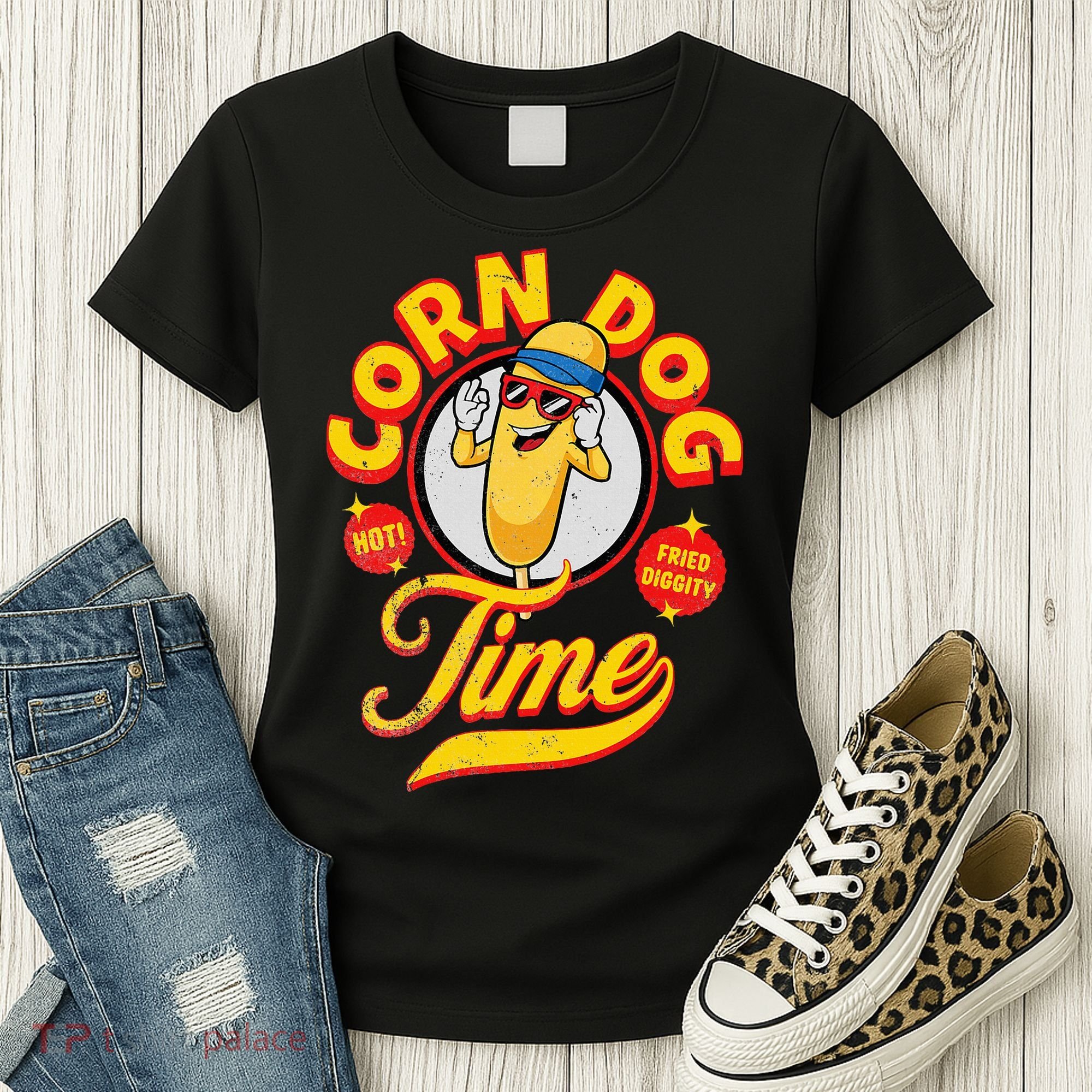 Corn Dog Carnival Food Fried Corndog Lover Women's T-Shirt