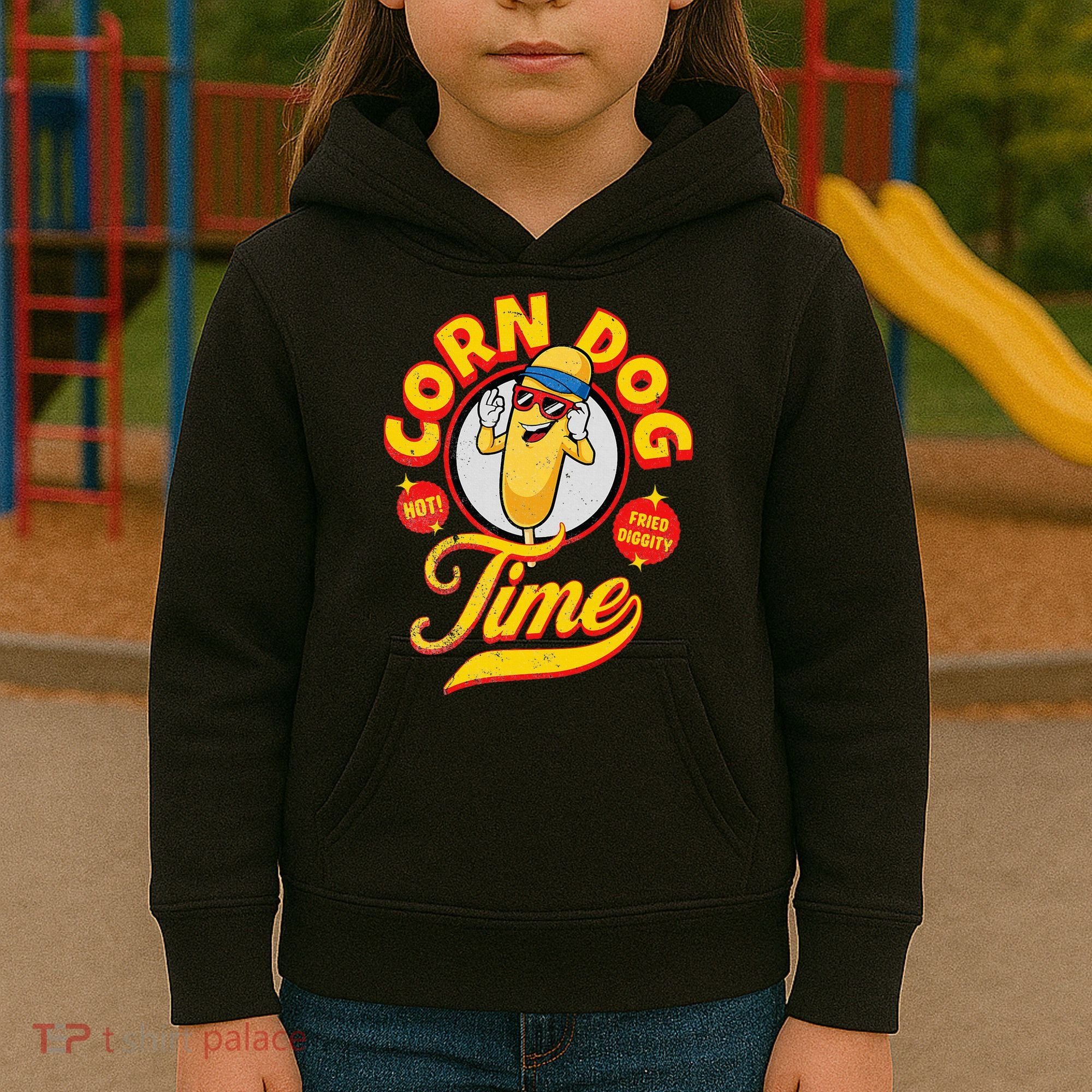 Corn Dog Carnival Food Fried Corndog Lover Kids Hoodie