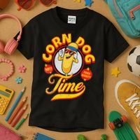 Corn Dog Carnival Food Fried Corndog Lover Kids T-Shirt thumb 3