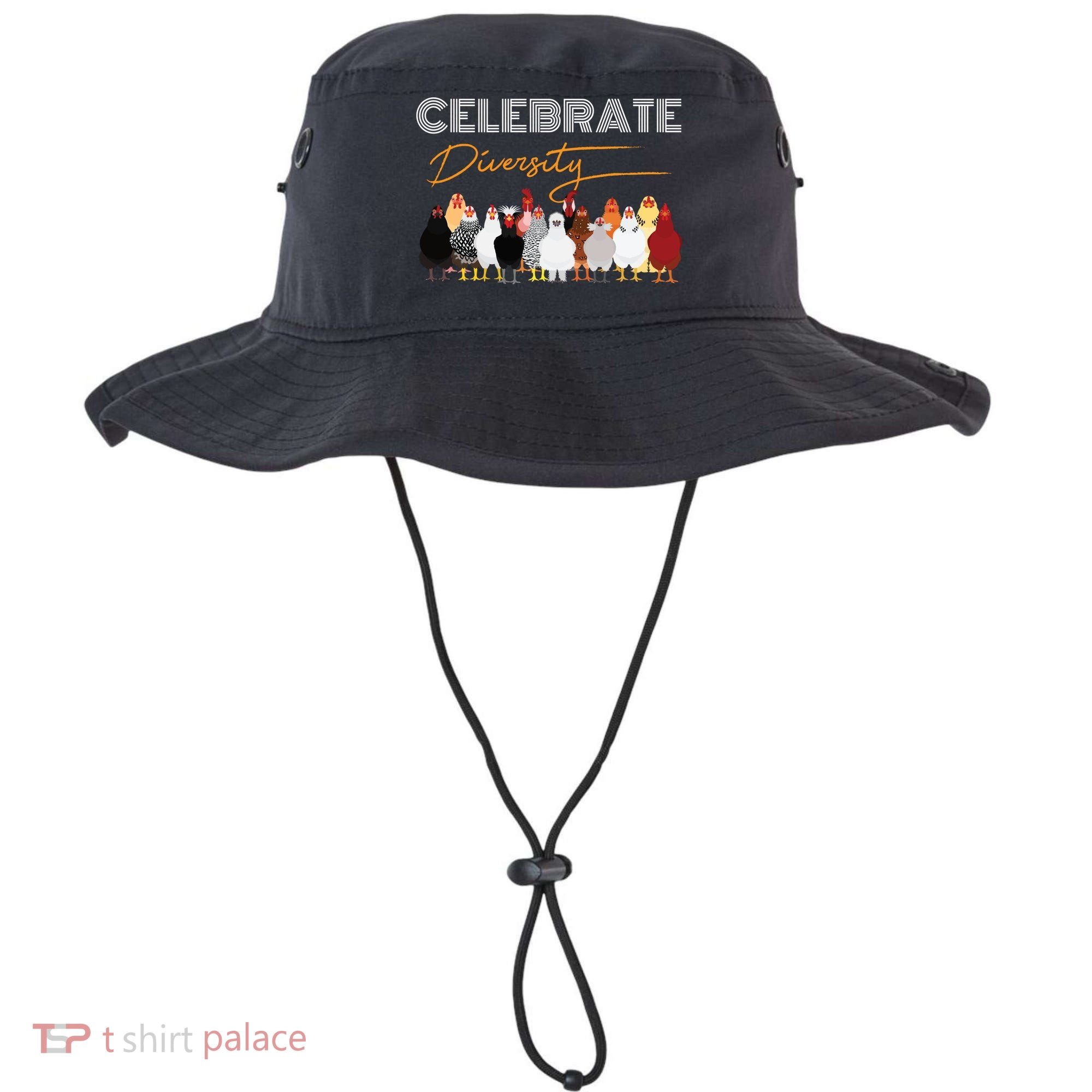 Celebrate Diversity Chickens Funny Graphic Tee Chicken Cute Gift Bucket Hat