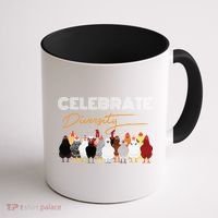 Celebrate Diversity Chickens Funny Graphic Tee Chicken Cute Gift Coffee Mug thumb 1