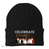 Celebrate Diversity Chickens Funny Graphic Tee Chicken Cute Gift Beanie thumb 0
