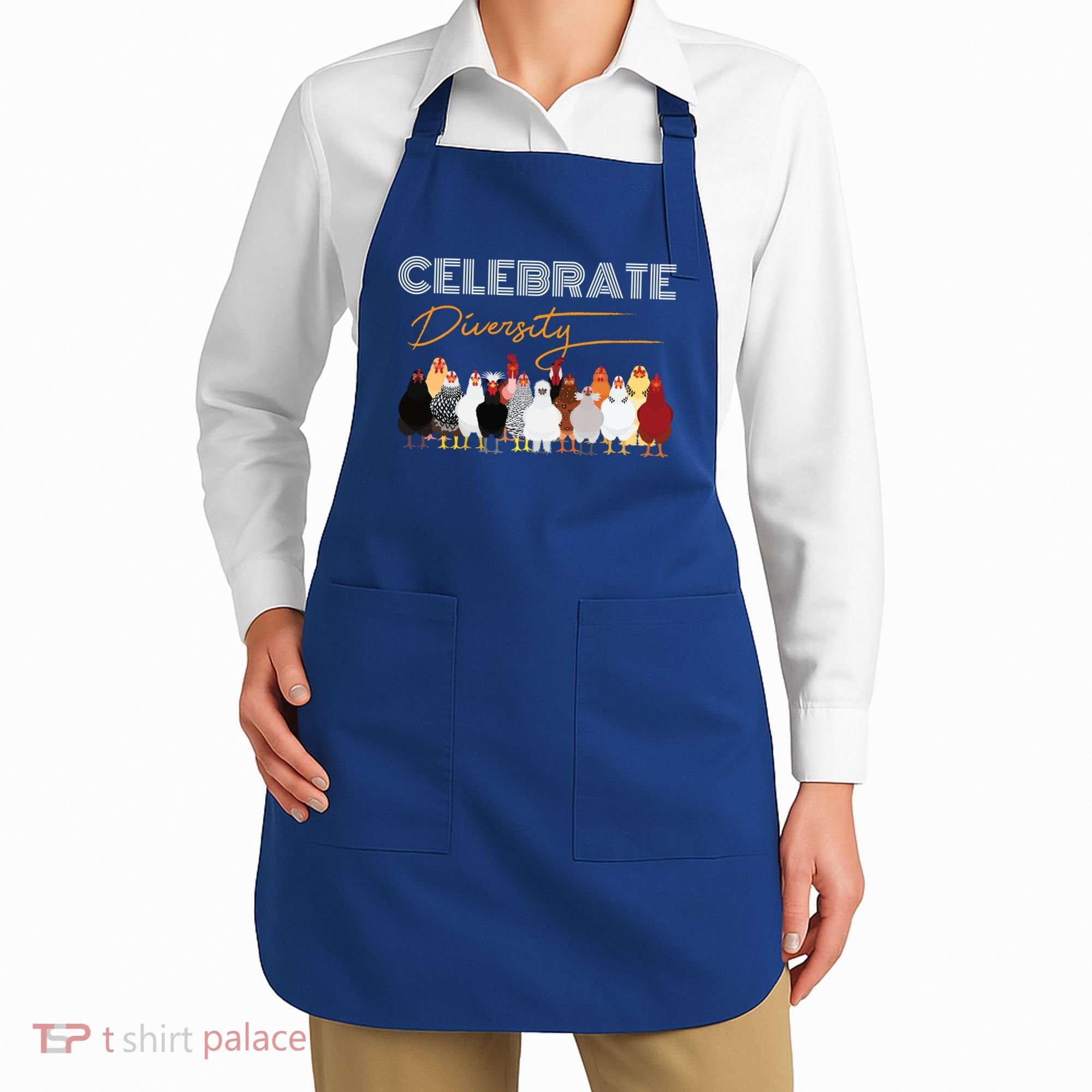 Celebrate Diversity Chickens Funny Graphic Tee Chicken Cute Gift Apron