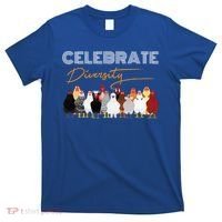 Celebrate Diversity Chickens Funny Graphic Tee Chicken Cute Gift T-Shirt thumb 0