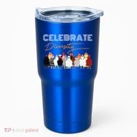 Celebrate Diversity Chickens Funny Graphic Tee Chicken Cute Gift Tumbler thumb 0