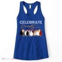 Celebrate Diversity Chickens Funny Graphic Tee Chicken Cute Gift Women's Tank Top thumb 0