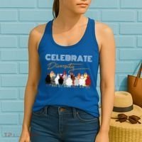 Celebrate Diversity Chickens Funny Graphic Tee Chicken Cute Gift Women's Tank Top thumb 2