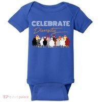 Celebrate Diversity Chickens Funny Graphic Tee Chicken Cute Gift Baby Bodysuit thumb 0